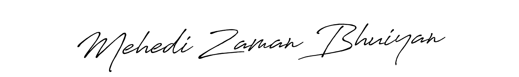 Design your own signature with our free online signature maker. With this signature software, you can create a handwritten (Antro_Vectra_Bolder) signature for name Mehedi Zaman Bhuiyan. Mehedi Zaman Bhuiyan signature style 7 images and pictures png
