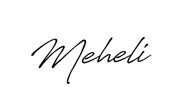 How to make Meheli signature? Antro_Vectra_Bolder is a professional autograph style. Create handwritten signature for Meheli name. Meheli signature style 7 images and pictures png