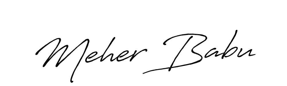 Similarly Antro_Vectra_Bolder is the best handwritten signature design. Signature creator online .You can use it as an online autograph creator for name Meher Babu. Meher Babu signature style 7 images and pictures png
