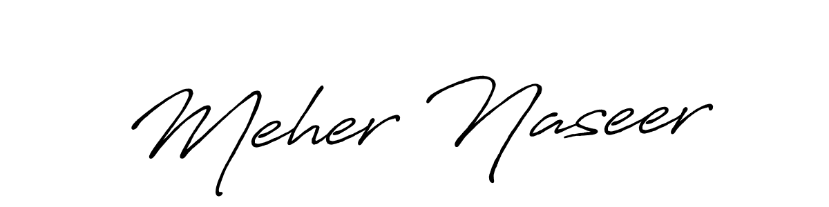 How to make Meher Naseer signature? Antro_Vectra_Bolder is a professional autograph style. Create handwritten signature for Meher Naseer name. Meher Naseer signature style 7 images and pictures png