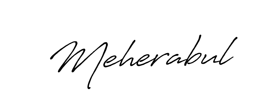 Create a beautiful signature design for name Meherabul. With this signature (Antro_Vectra_Bolder) fonts, you can make a handwritten signature for free. Meherabul signature style 7 images and pictures png