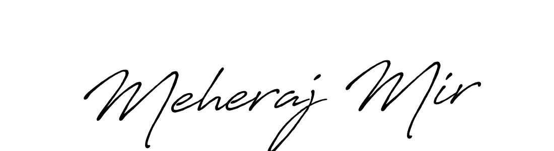 Create a beautiful signature design for name Meheraj Mir. With this signature (Antro_Vectra_Bolder) fonts, you can make a handwritten signature for free. Meheraj Mir signature style 7 images and pictures png