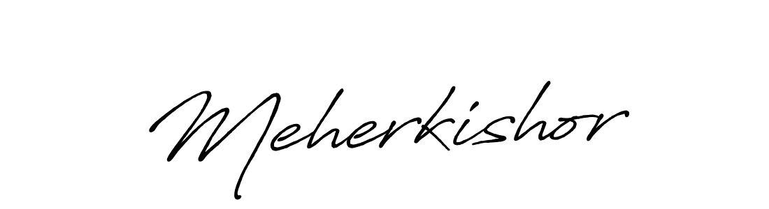 It looks lik you need a new signature style for name Meherkishor. Design unique handwritten (Antro_Vectra_Bolder) signature with our free signature maker in just a few clicks. Meherkishor signature style 7 images and pictures png