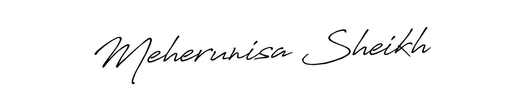 The best way (Antro_Vectra_Bolder) to make a short signature is to pick only two or three words in your name. The name Meherunisa Sheikh include a total of six letters. For converting this name. Meherunisa Sheikh signature style 7 images and pictures png