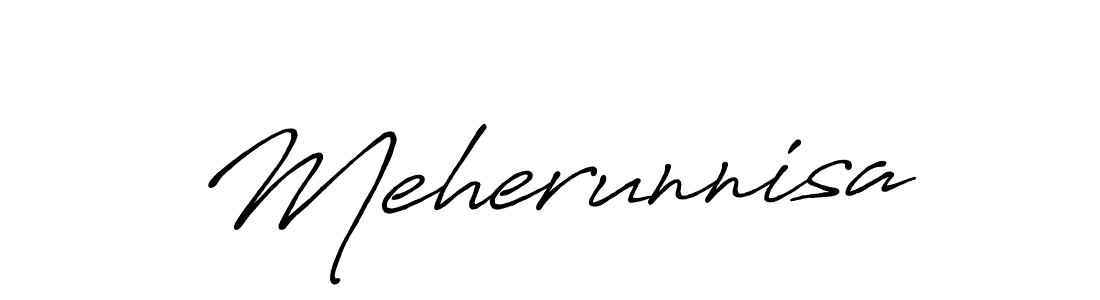Also we have Meherunnisa name is the best signature style. Create professional handwritten signature collection using Antro_Vectra_Bolder autograph style. Meherunnisa signature style 7 images and pictures png