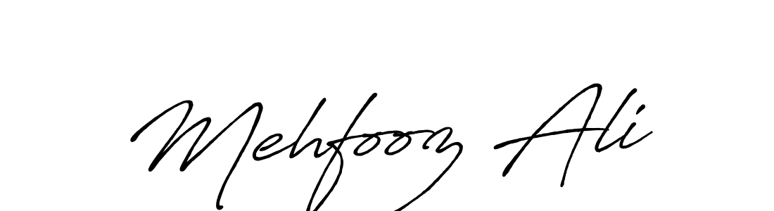 How to make Mehfooz Ali name signature. Use Antro_Vectra_Bolder style for creating short signs online. This is the latest handwritten sign. Mehfooz Ali signature style 7 images and pictures png