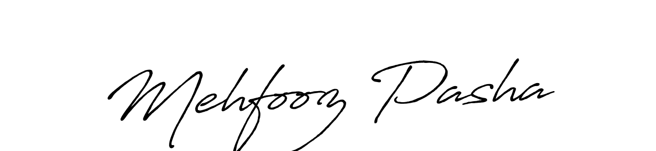 Make a beautiful signature design for name Mehfooz Pasha. With this signature (Antro_Vectra_Bolder) style, you can create a handwritten signature for free. Mehfooz Pasha signature style 7 images and pictures png