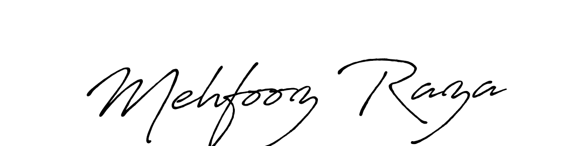 Design your own signature with our free online signature maker. With this signature software, you can create a handwritten (Antro_Vectra_Bolder) signature for name Mehfooz Raza. Mehfooz Raza signature style 7 images and pictures png