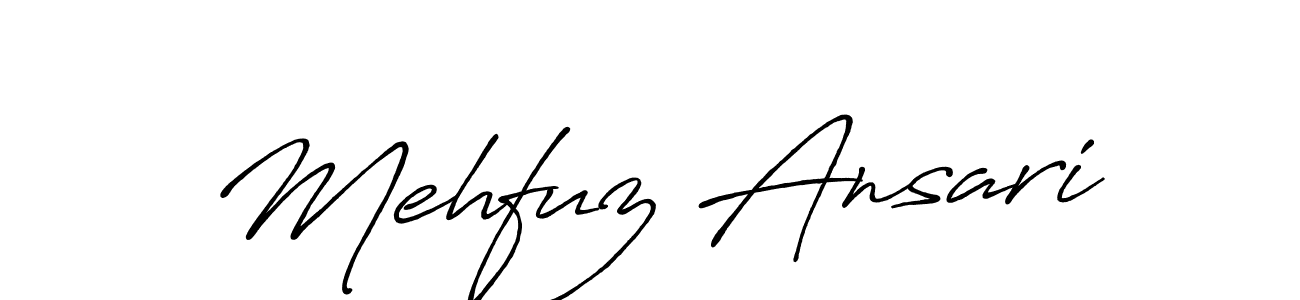 Also we have Mehfuz Ansari name is the best signature style. Create professional handwritten signature collection using Antro_Vectra_Bolder autograph style. Mehfuz Ansari signature style 7 images and pictures png