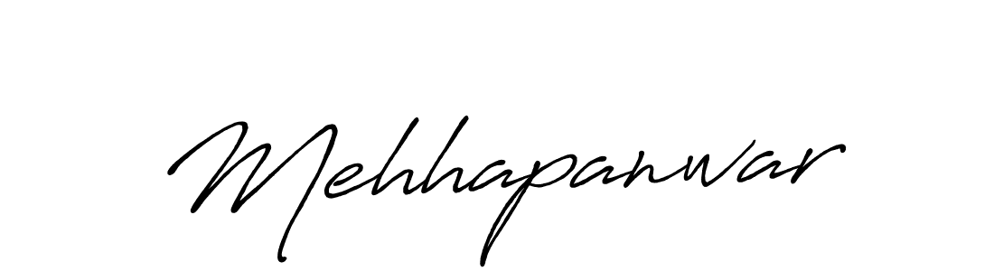 Mehhapanwar stylish signature style. Best Handwritten Sign (Antro_Vectra_Bolder) for my name. Handwritten Signature Collection Ideas for my name Mehhapanwar. Mehhapanwar signature style 7 images and pictures png