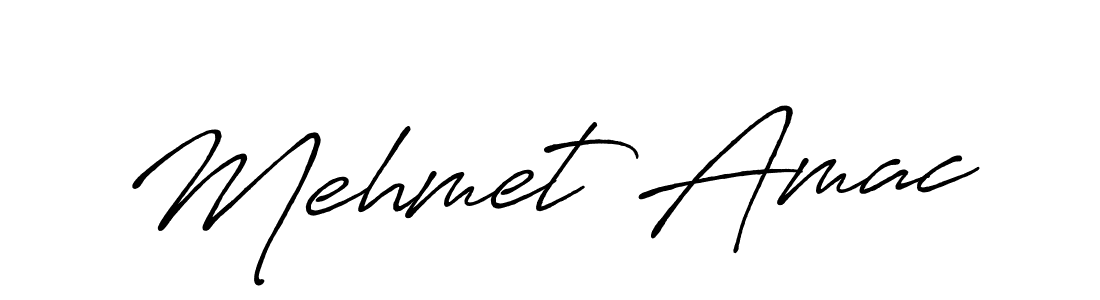 Design your own signature with our free online signature maker. With this signature software, you can create a handwritten (Antro_Vectra_Bolder) signature for name Mehmet Amac. Mehmet Amac signature style 7 images and pictures png