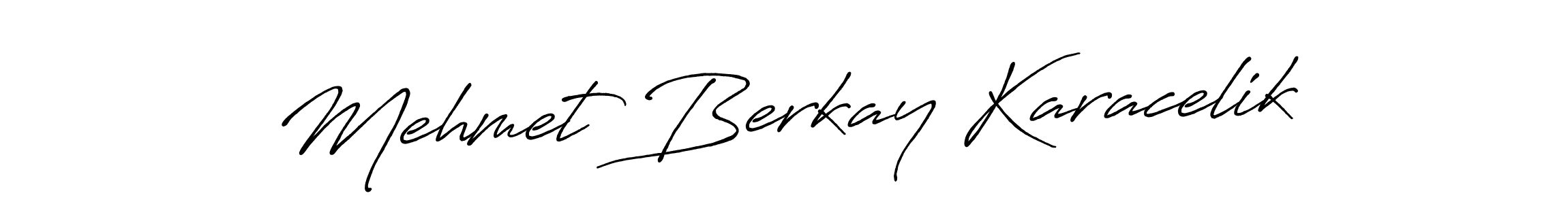 Make a beautiful signature design for name Mehmet Berkay Karacelik. With this signature (Antro_Vectra_Bolder) style, you can create a handwritten signature for free. Mehmet Berkay Karacelik signature style 7 images and pictures png