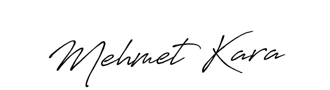 Mehmet Kara stylish signature style. Best Handwritten Sign (Antro_Vectra_Bolder) for my name. Handwritten Signature Collection Ideas for my name Mehmet Kara. Mehmet Kara signature style 7 images and pictures png
