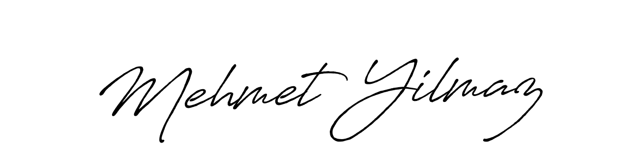 Use a signature maker to create a handwritten signature online. With this signature software, you can design (Antro_Vectra_Bolder) your own signature for name Mehmet Yilmaz. Mehmet Yilmaz signature style 7 images and pictures png