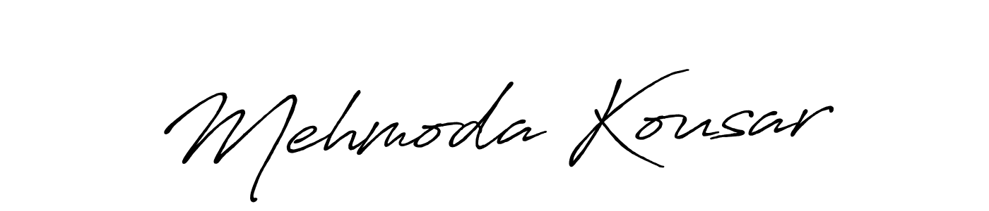 Create a beautiful signature design for name Mehmoda Kousar. With this signature (Antro_Vectra_Bolder) fonts, you can make a handwritten signature for free. Mehmoda Kousar signature style 7 images and pictures png