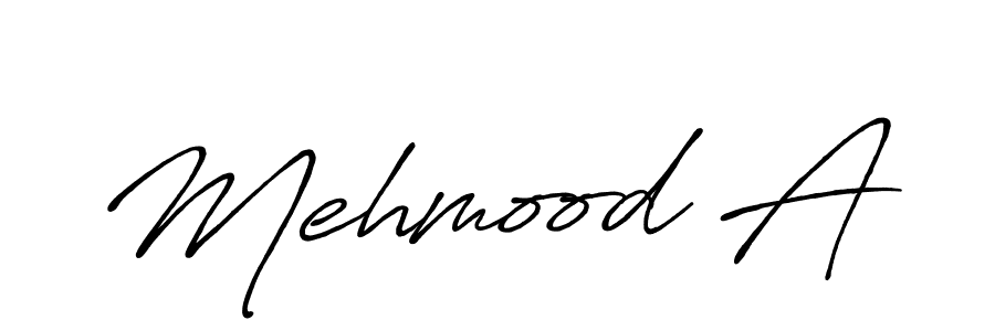 It looks lik you need a new signature style for name Mehmood A. Design unique handwritten (Antro_Vectra_Bolder) signature with our free signature maker in just a few clicks. Mehmood A signature style 7 images and pictures png