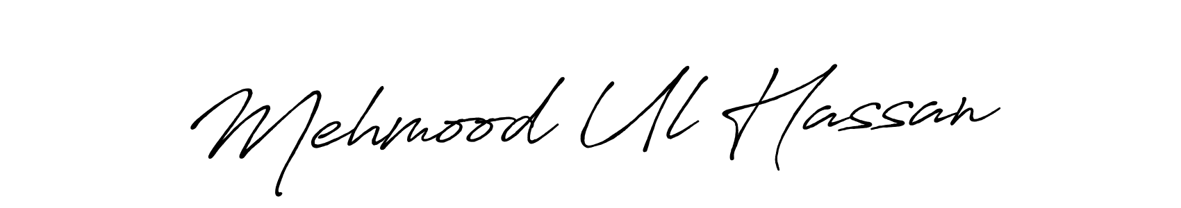 Use a signature maker to create a handwritten signature online. With this signature software, you can design (Antro_Vectra_Bolder) your own signature for name Mehmood Ul Hassan. Mehmood Ul Hassan signature style 7 images and pictures png