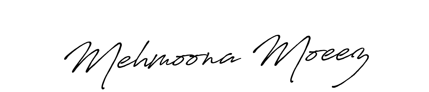 How to make Mehmoona Moeez signature? Antro_Vectra_Bolder is a professional autograph style. Create handwritten signature for Mehmoona Moeez name. Mehmoona Moeez signature style 7 images and pictures png