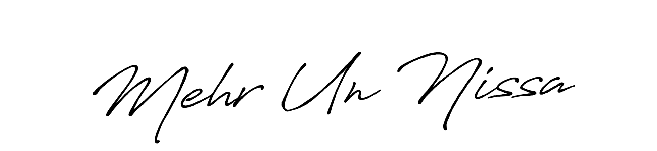 See photos of Mehr Un Nissa official signature by Spectra . Check more albums & portfolios. Read reviews & check more about Antro_Vectra_Bolder font. Mehr Un Nissa signature style 7 images and pictures png