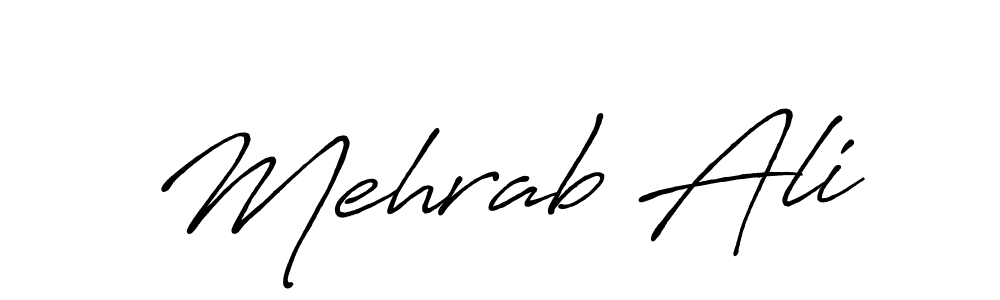 Create a beautiful signature design for name Mehrab Ali. With this signature (Antro_Vectra_Bolder) fonts, you can make a handwritten signature for free. Mehrab Ali signature style 7 images and pictures png