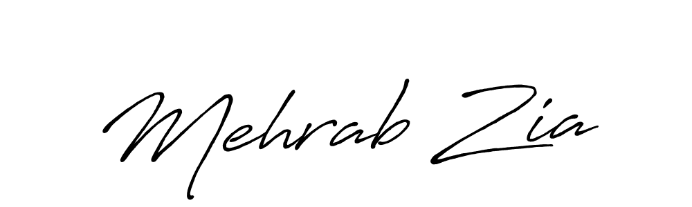 Mehrab Zia stylish signature style. Best Handwritten Sign (Antro_Vectra_Bolder) for my name. Handwritten Signature Collection Ideas for my name Mehrab Zia. Mehrab Zia signature style 7 images and pictures png