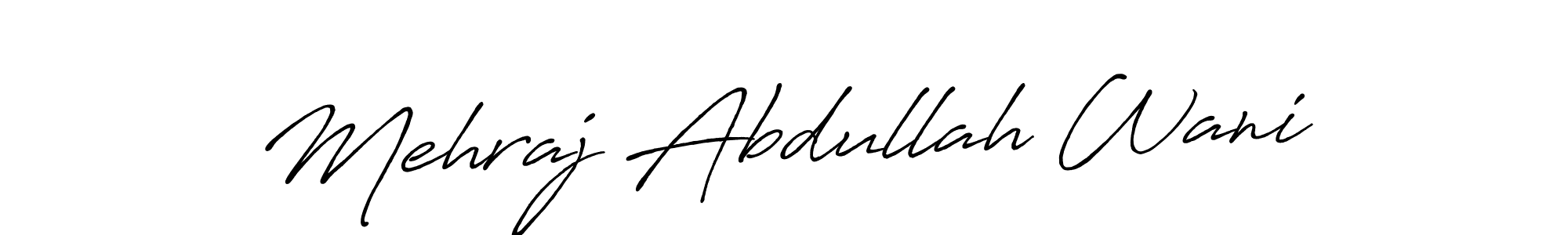 Use a signature maker to create a handwritten signature online. With this signature software, you can design (Antro_Vectra_Bolder) your own signature for name Mehraj Abdullah Wani. Mehraj Abdullah Wani signature style 7 images and pictures png