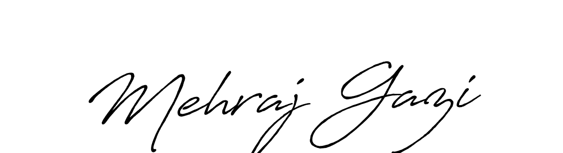 Use a signature maker to create a handwritten signature online. With this signature software, you can design (Antro_Vectra_Bolder) your own signature for name Mehraj Gazi. Mehraj Gazi signature style 7 images and pictures png