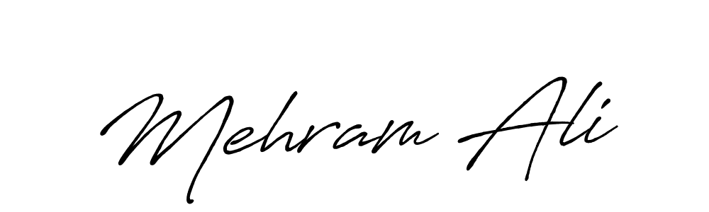 Also we have Mehram Ali name is the best signature style. Create professional handwritten signature collection using Antro_Vectra_Bolder autograph style. Mehram Ali signature style 7 images and pictures png