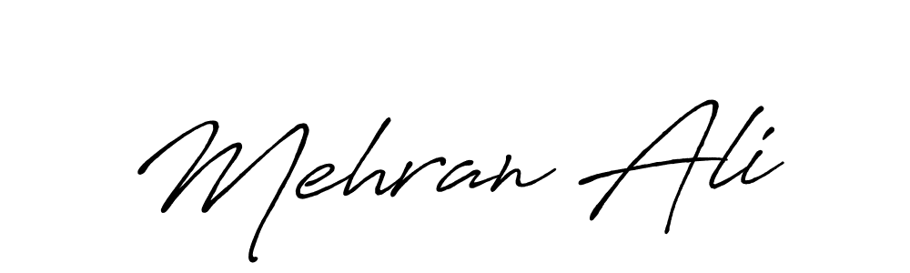 Create a beautiful signature design for name Mehran Ali. With this signature (Antro_Vectra_Bolder) fonts, you can make a handwritten signature for free. Mehran Ali signature style 7 images and pictures png