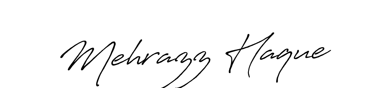Mehrazz Haque stylish signature style. Best Handwritten Sign (Antro_Vectra_Bolder) for my name. Handwritten Signature Collection Ideas for my name Mehrazz Haque. Mehrazz Haque signature style 7 images and pictures png