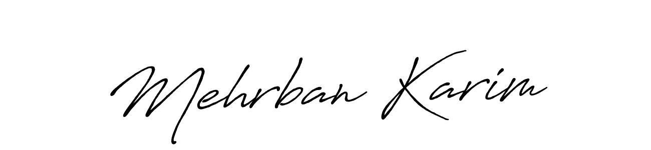 The best way (Antro_Vectra_Bolder) to make a short signature is to pick only two or three words in your name. The name Mehrban Karim include a total of six letters. For converting this name. Mehrban Karim signature style 7 images and pictures png