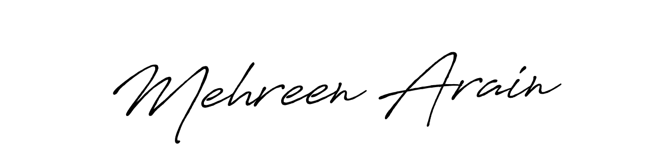 Make a beautiful signature design for name Mehreen Arain. Use this online signature maker to create a handwritten signature for free. Mehreen Arain signature style 7 images and pictures png