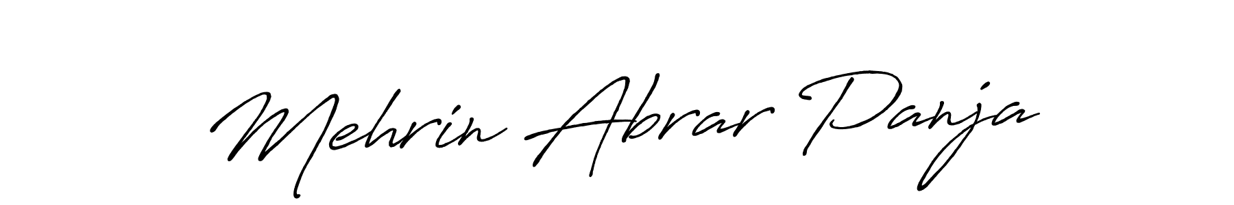 How to make Mehrin Abrar Panja signature? Antro_Vectra_Bolder is a professional autograph style. Create handwritten signature for Mehrin Abrar Panja name. Mehrin Abrar Panja signature style 7 images and pictures png