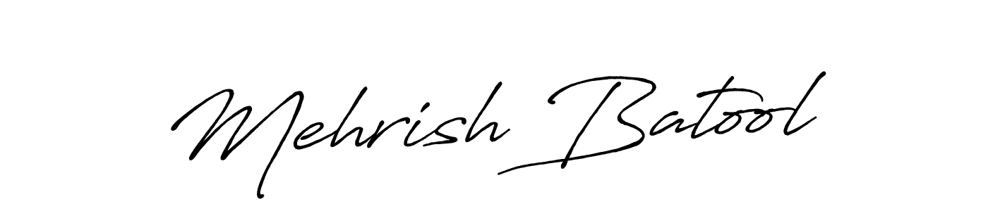 Make a beautiful signature design for name Mehrish Batool. Use this online signature maker to create a handwritten signature for free. Mehrish Batool signature style 7 images and pictures png