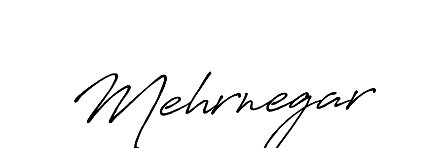 Create a beautiful signature design for name Mehrnegar. With this signature (Antro_Vectra_Bolder) fonts, you can make a handwritten signature for free. Mehrnegar signature style 7 images and pictures png