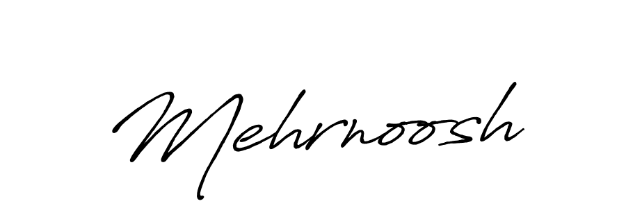 Create a beautiful signature design for name Mehrnoosh. With this signature (Antro_Vectra_Bolder) fonts, you can make a handwritten signature for free. Mehrnoosh signature style 7 images and pictures png