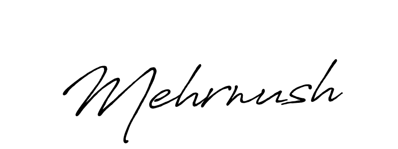 Use a signature maker to create a handwritten signature online. With this signature software, you can design (Antro_Vectra_Bolder) your own signature for name Mehrnush. Mehrnush signature style 7 images and pictures png