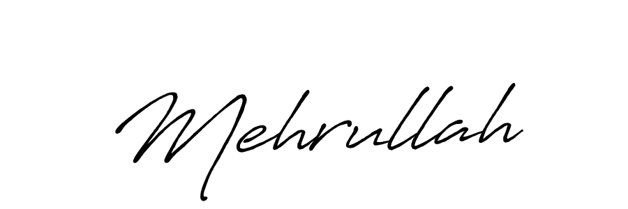 Make a beautiful signature design for name Mehrullah. With this signature (Antro_Vectra_Bolder) style, you can create a handwritten signature for free. Mehrullah signature style 7 images and pictures png