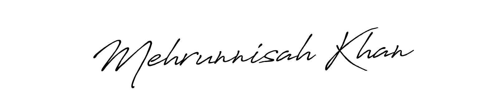 Also You can easily find your signature by using the search form. We will create Mehrunnisah Khan name handwritten signature images for you free of cost using Antro_Vectra_Bolder sign style. Mehrunnisah Khan signature style 7 images and pictures png