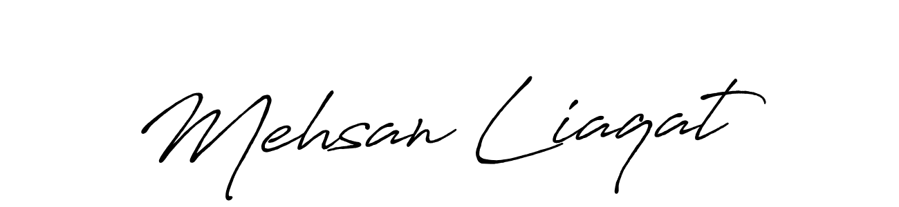 Use a signature maker to create a handwritten signature online. With this signature software, you can design (Antro_Vectra_Bolder) your own signature for name Mehsan Liaqat. Mehsan Liaqat signature style 7 images and pictures png