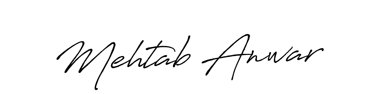 Also You can easily find your signature by using the search form. We will create Mehtab Anwar name handwritten signature images for you free of cost using Antro_Vectra_Bolder sign style. Mehtab Anwar signature style 7 images and pictures png