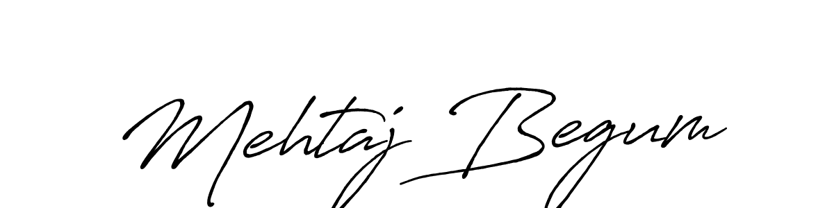 How to make Mehtaj Begum name signature. Use Antro_Vectra_Bolder style for creating short signs online. This is the latest handwritten sign. Mehtaj Begum signature style 7 images and pictures png