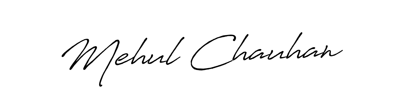 Mehul Chauhan stylish signature style. Best Handwritten Sign (Antro_Vectra_Bolder) for my name. Handwritten Signature Collection Ideas for my name Mehul Chauhan. Mehul Chauhan signature style 7 images and pictures png