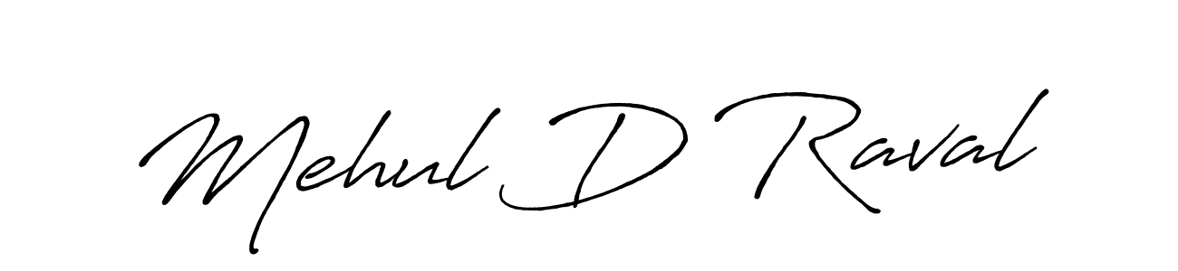 How to make Mehul D Raval name signature. Use Antro_Vectra_Bolder style for creating short signs online. This is the latest handwritten sign. Mehul D Raval signature style 7 images and pictures png