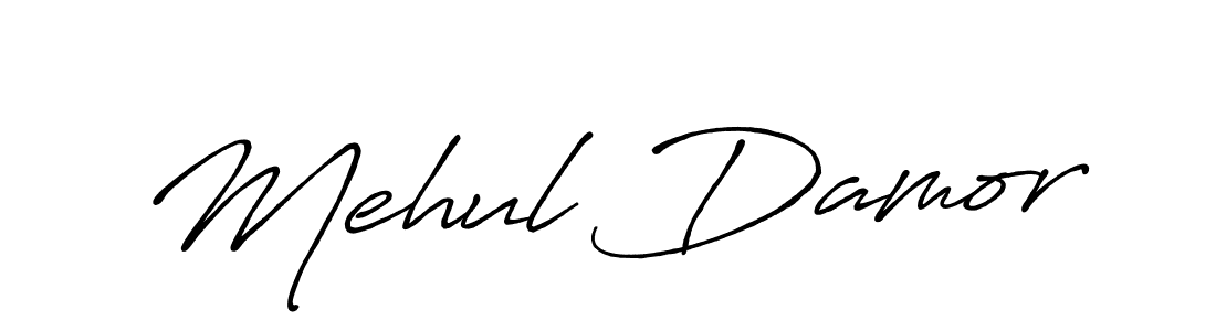 Make a beautiful signature design for name Mehul Damor. With this signature (Antro_Vectra_Bolder) style, you can create a handwritten signature for free. Mehul Damor signature style 7 images and pictures png