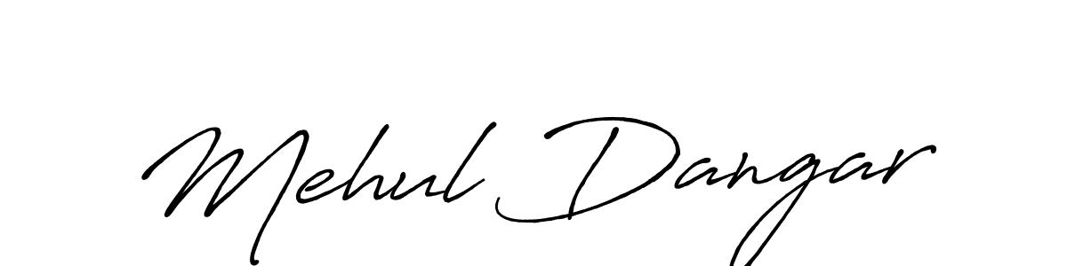 The best way (Antro_Vectra_Bolder) to make a short signature is to pick only two or three words in your name. The name Mehul Dangar include a total of six letters. For converting this name. Mehul Dangar signature style 7 images and pictures png