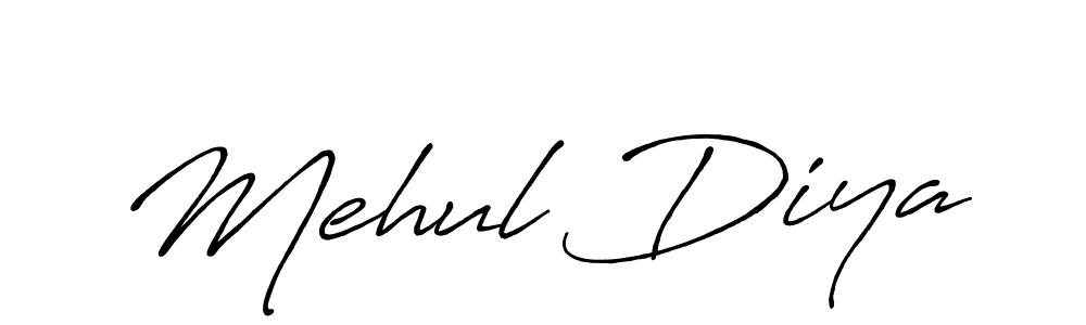 You can use this online signature creator to create a handwritten signature for the name Mehul Diya. This is the best online autograph maker. Mehul Diya signature style 7 images and pictures png