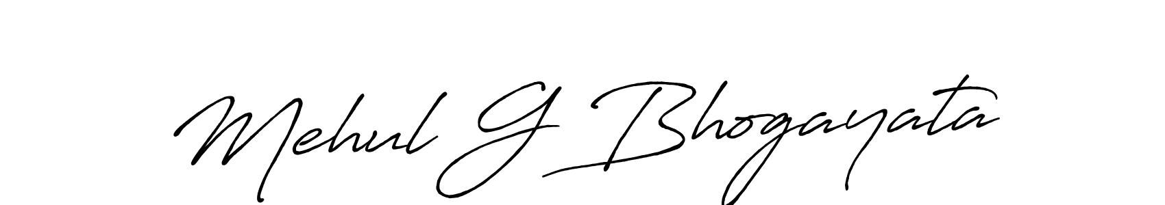 It looks lik you need a new signature style for name Mehul G Bhogayata. Design unique handwritten (Antro_Vectra_Bolder) signature with our free signature maker in just a few clicks. Mehul G Bhogayata signature style 7 images and pictures png