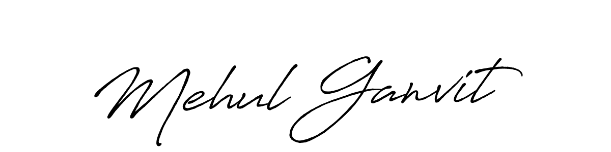 Create a beautiful signature design for name Mehul Ganvit. With this signature (Antro_Vectra_Bolder) fonts, you can make a handwritten signature for free. Mehul Ganvit signature style 7 images and pictures png