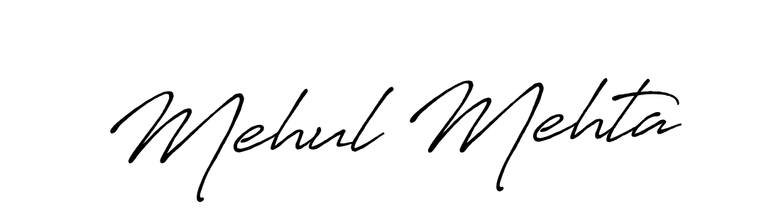 How to make Mehul Mehta name signature. Use Antro_Vectra_Bolder style for creating short signs online. This is the latest handwritten sign. Mehul Mehta signature style 7 images and pictures png